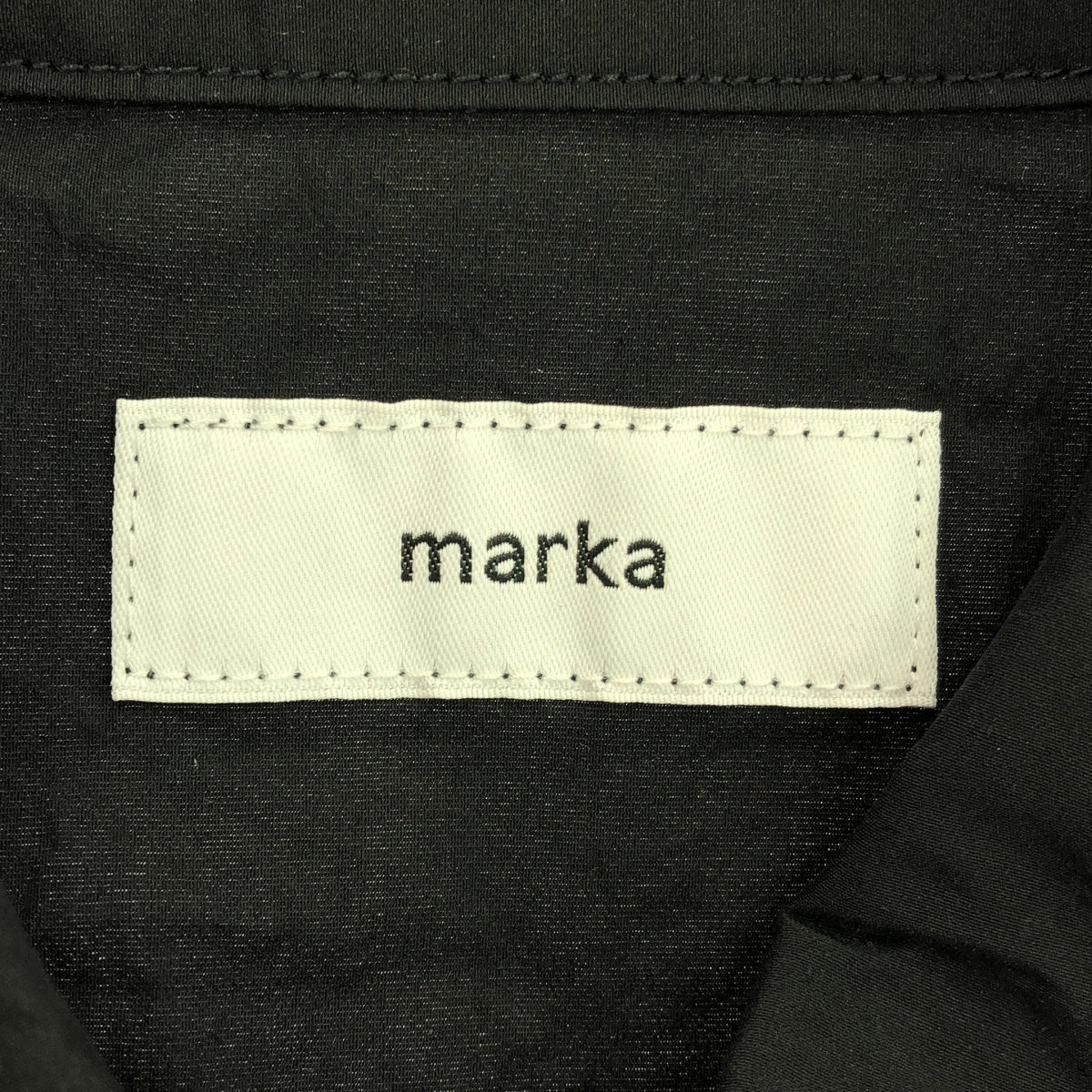 【美品】  marka / マーカ | オーガニックコットンシルク高密度タイプライター / PARKING別注TYPE-2トラッカージャケット | 1 | black | メンズ