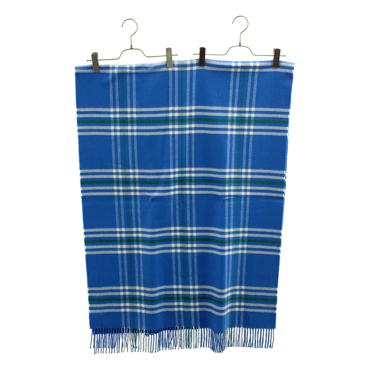 HERMES / エルメス | cashmere 100％ / カシミヤ チェック ロゴレザー