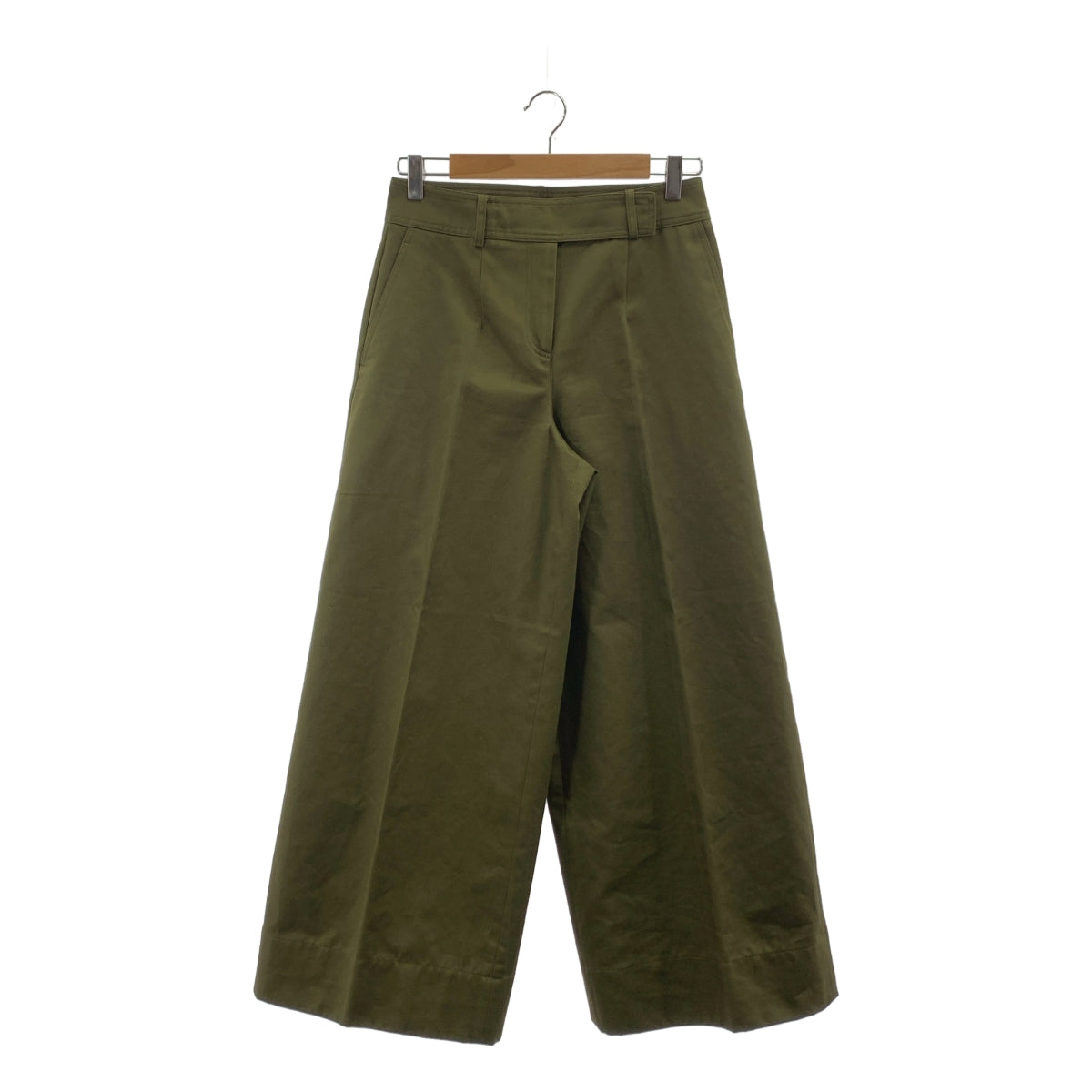 JIL SANDER NAVY / ジルサンダーネイビー | ハイウエスト ワイド チノパンツ | 36 | レディース