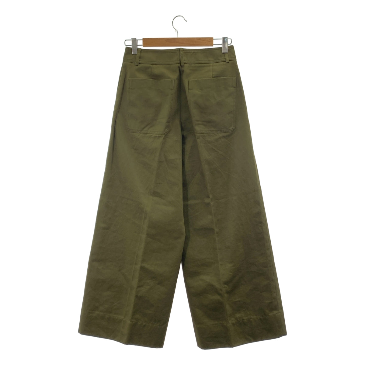 JIL SANDER NAVY / ジルサンダーネイビー | ハイウエスト ワイド チノパンツ | 36 | レディース