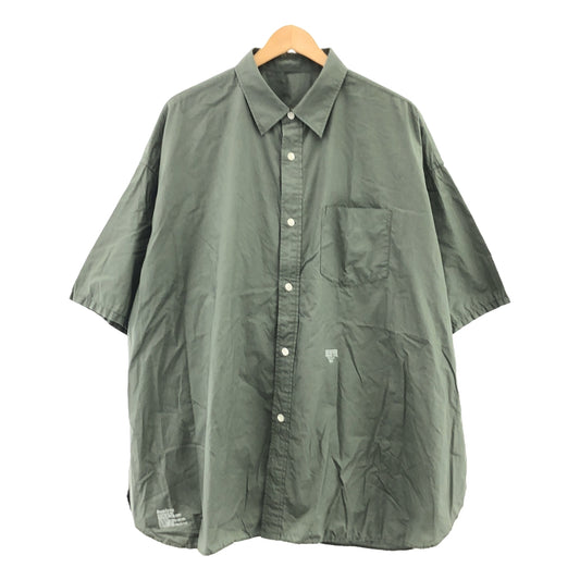 FreshService / フレッシュサービス | TYPEWRITER CORPORATE S/S REGULAR COLLAR SHIRT / タイプライター オーバー シャツ | F | SAGE | メンズ