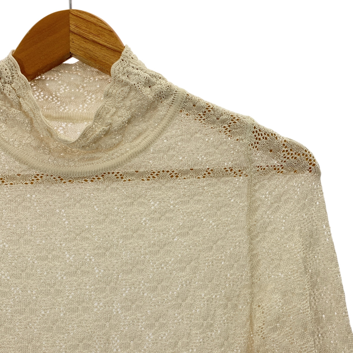 Mame Kurogouchi / マメクロゴウチ | Knitted Lace Top レース ハイネック トップス | 1 | レディース