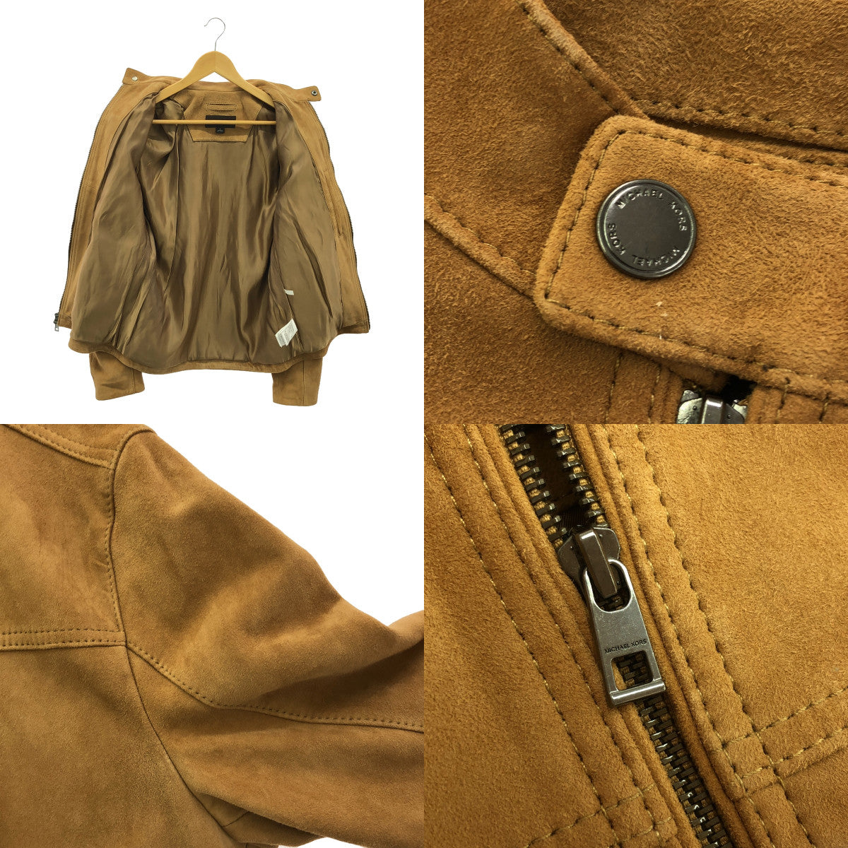 MICHAEL KORS | Goat suede leather single jacket / Fully lined | S | Men's