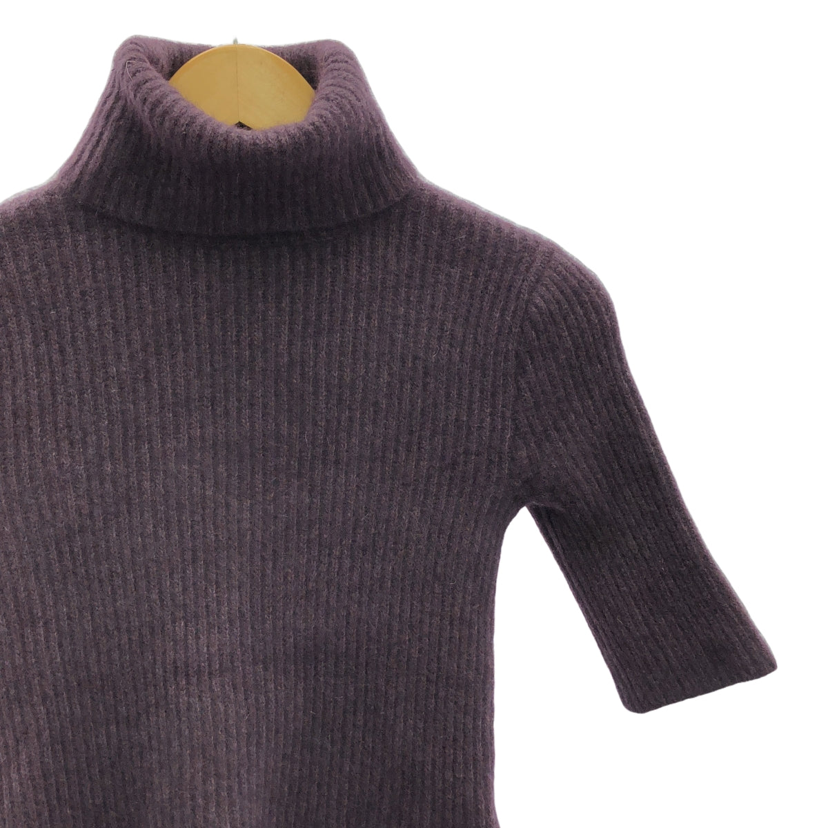 LEINWANDE◆バックオープンニット/半袖ニット/ハイネックセーター(厚手)/FREE/ウール/GRY/0220030512 LEINWANDE(ラインヴァンド) / バックオープンニット/半袖ニット