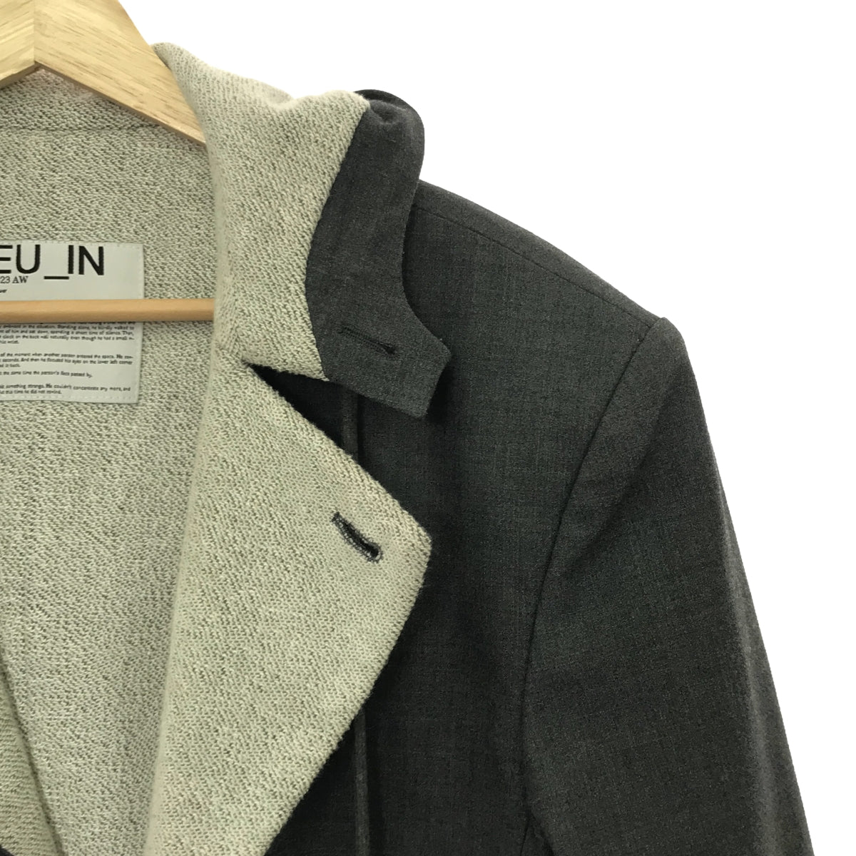 [Good Condition] NEU IN | 2023AW | Hoodie shirt jacket | S | Gray | Men's