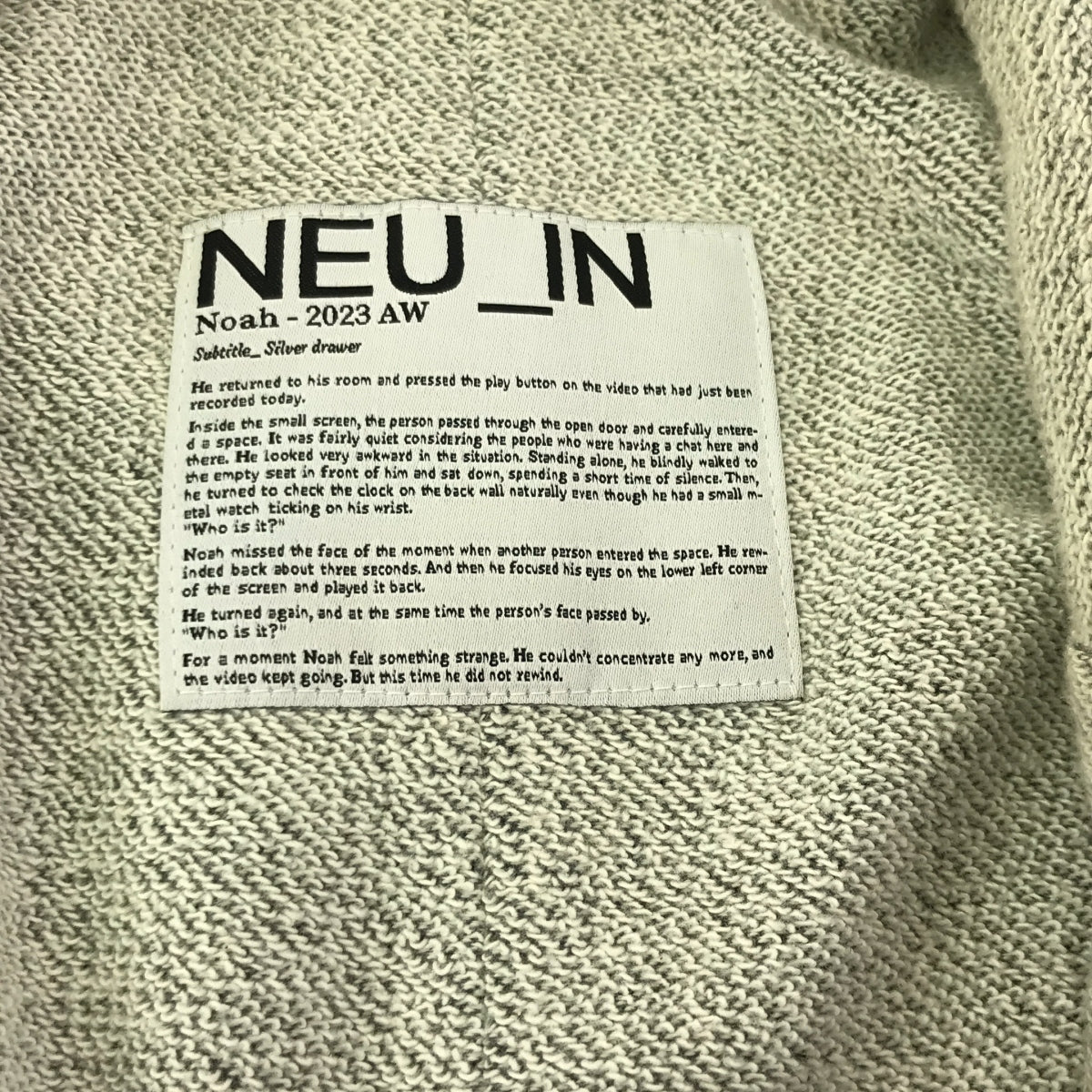 【美品】  NEU IN / ニューイン | 2023AW | Hoodie shirt jacket / フーデッド ジップ ジャケット | S | グレー | メンズ