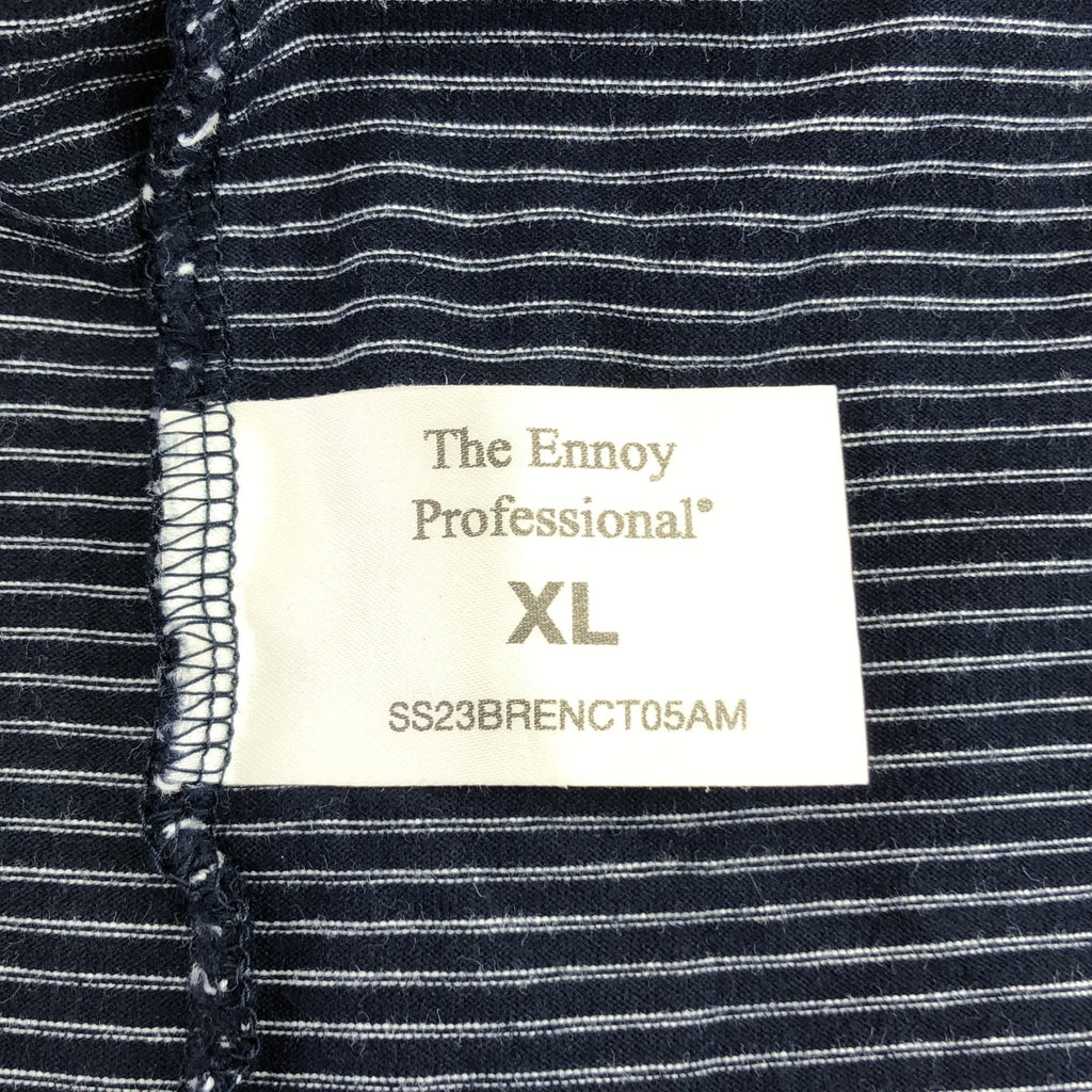 The Ennoy Professional / 엔노이 프로페셔널 | 엠브로이드 로고 테두리 컷소우 티셔츠 | XL | 남성