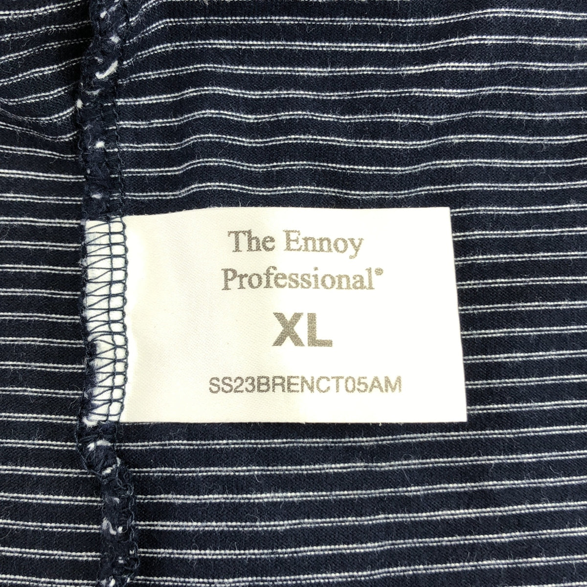 The Ennoy Professional / 엔노이 프로페셔널 | 엠브로이드 로고 테두리 컷소우 티셔츠 | XL | 남성