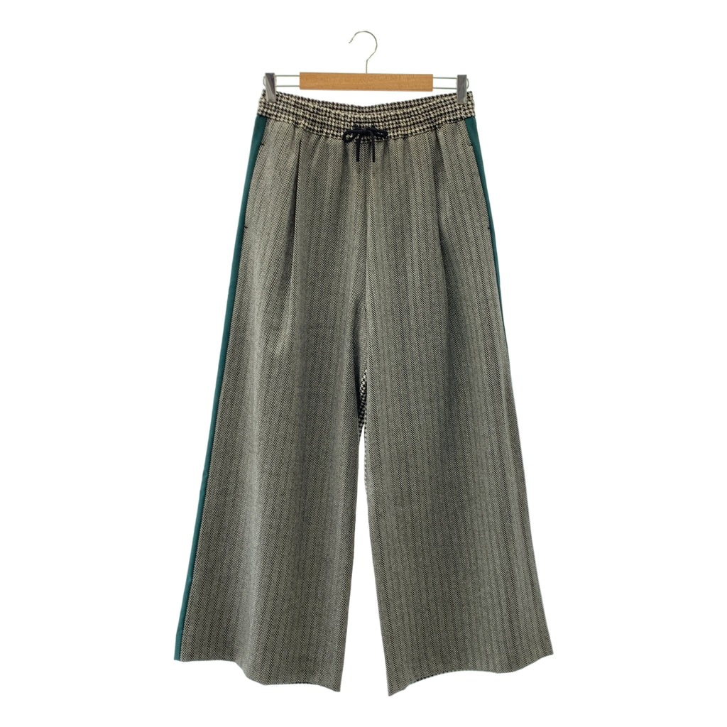 BARNEYS NEWYORK / 버니즈 뉴욕 | 치토리 격자 헤링본 사이드 라인 드로우 스트링 이지 팬츠 | 38 |
