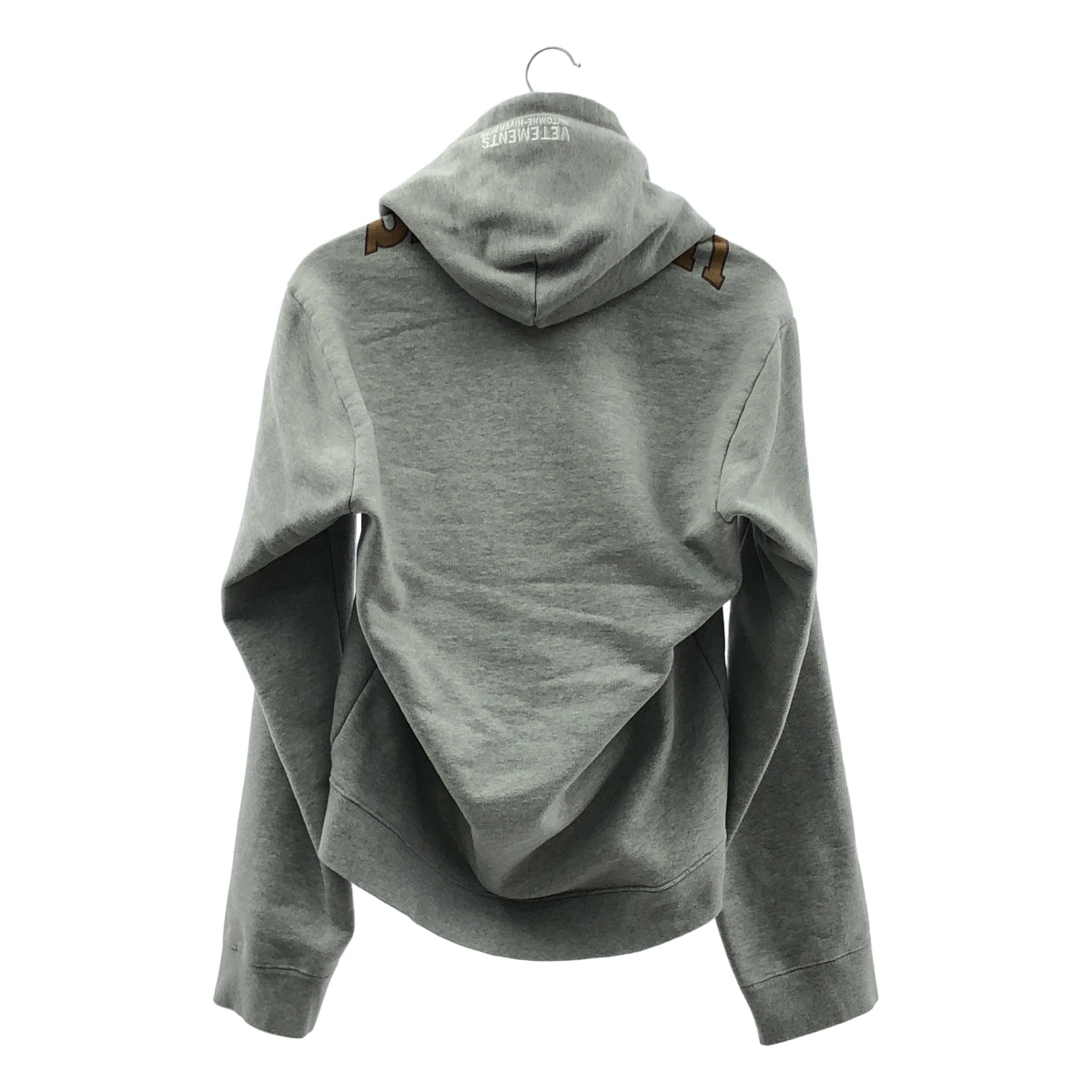 VETEMENTS / ヴェトモン | 2018AW | バックロゴ プリント プルオーバー パーカー | XS | グレー | メンズ