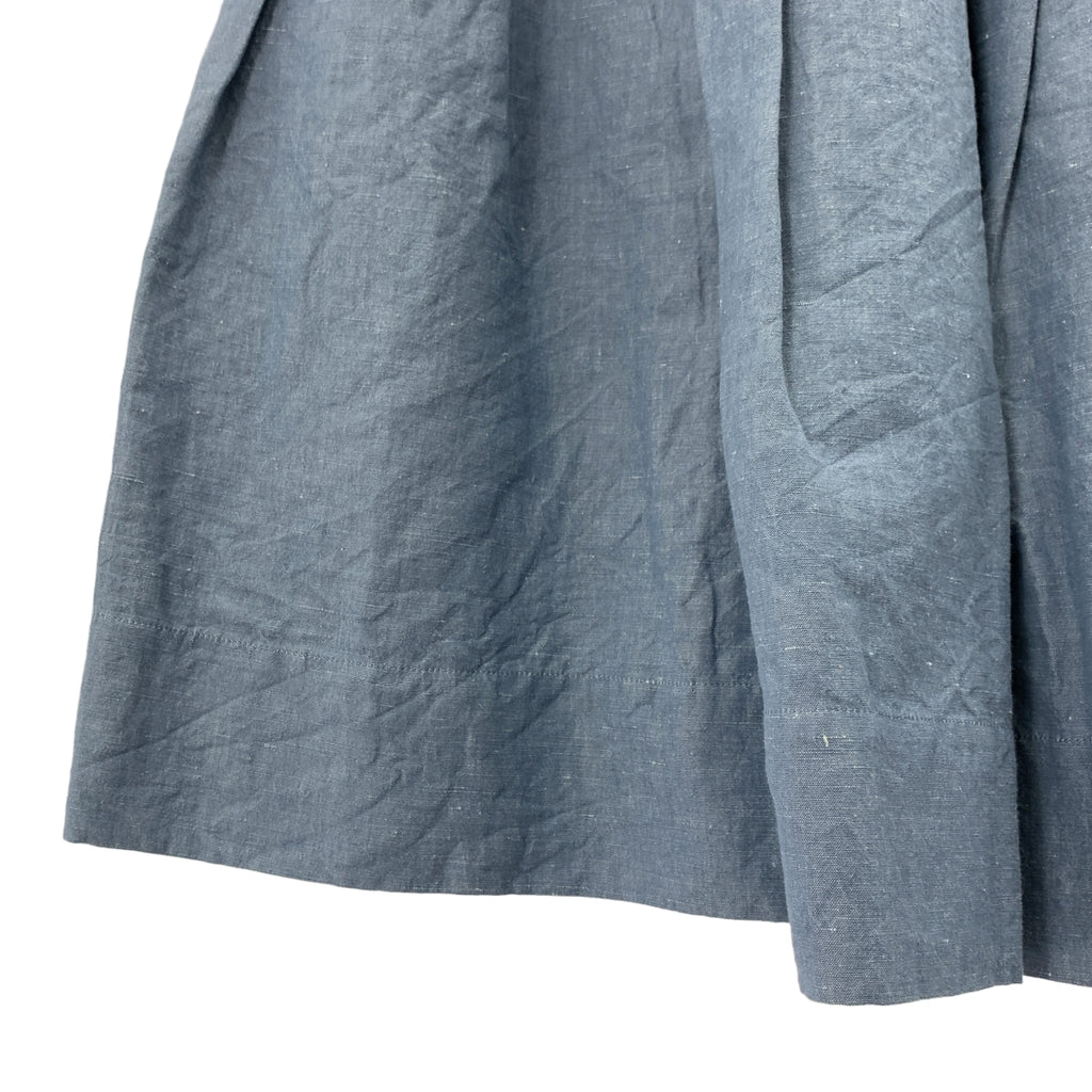 MARGARET HOWELL / 마가렛 하웰 | 린넨 사이드 버튼 주름 치마 | 1 |