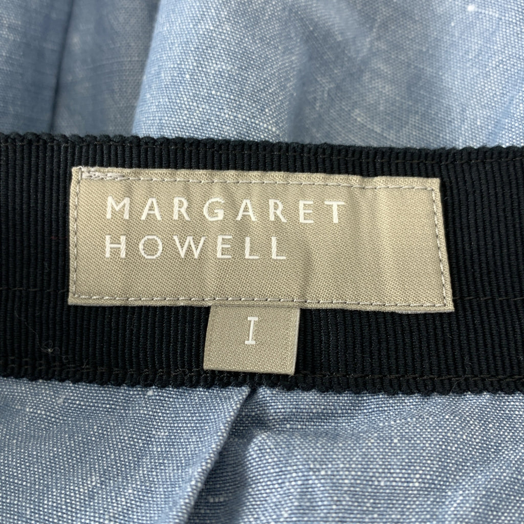 MARGARET HOWELL / 마가렛 하웰 | 린넨 사이드 버튼 주름 치마 | 1 |