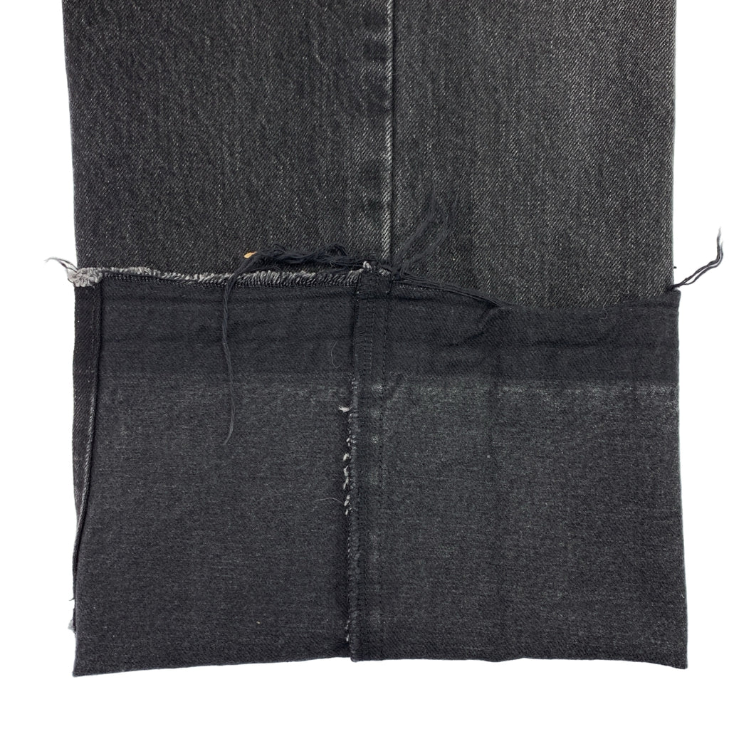 TOGA / トーガ | TOO / Wide denim pants カットオフ デニム パンツ | XS | ブラック | レディース