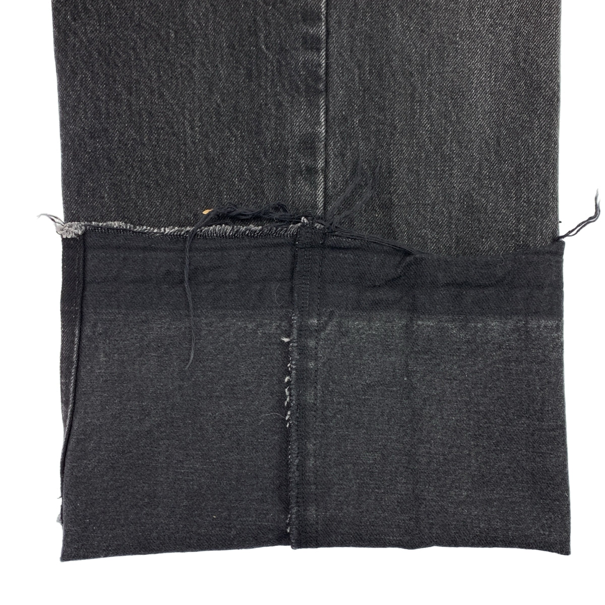 TOGA / トーガ | TOO / Wide denim pants カットオフ デニム パンツ | XS | ブラック | レディース