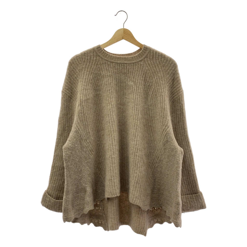 3.1 Phillip Lim / スリーワンフィリップリム | Lofty Brushed Ribbed Pointelle-knit ウール アルパカ フレアニット | S | レディース