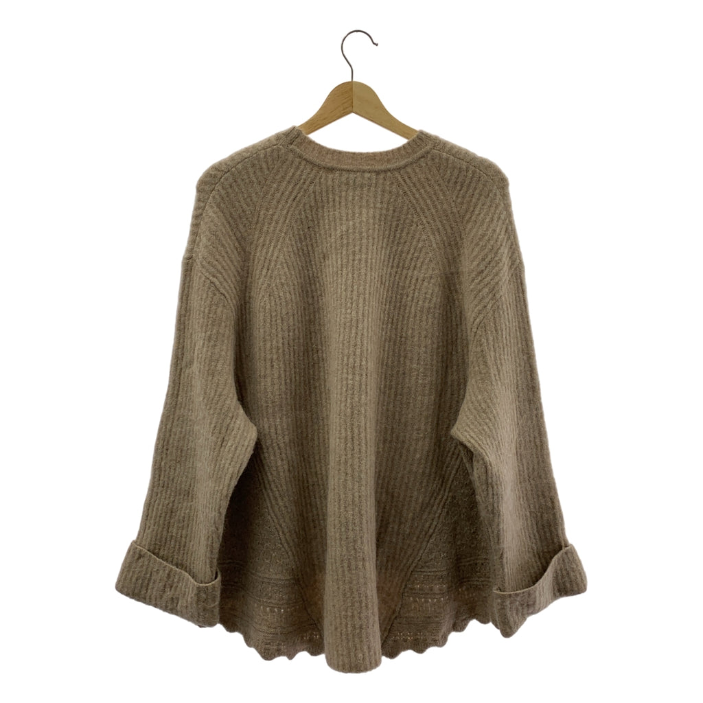 3.1 Phillip Lim / スリーワンフィリップリム | Lofty Brushed Ribbed Pointelle-knit ウール アルパカ フレアニット | S | レディース