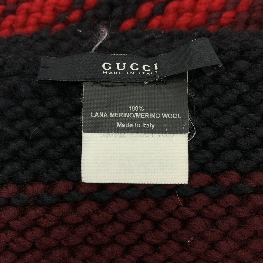 GUCCI / グッチ | ウール フリンジ ストール マフラー / ユニセックス |