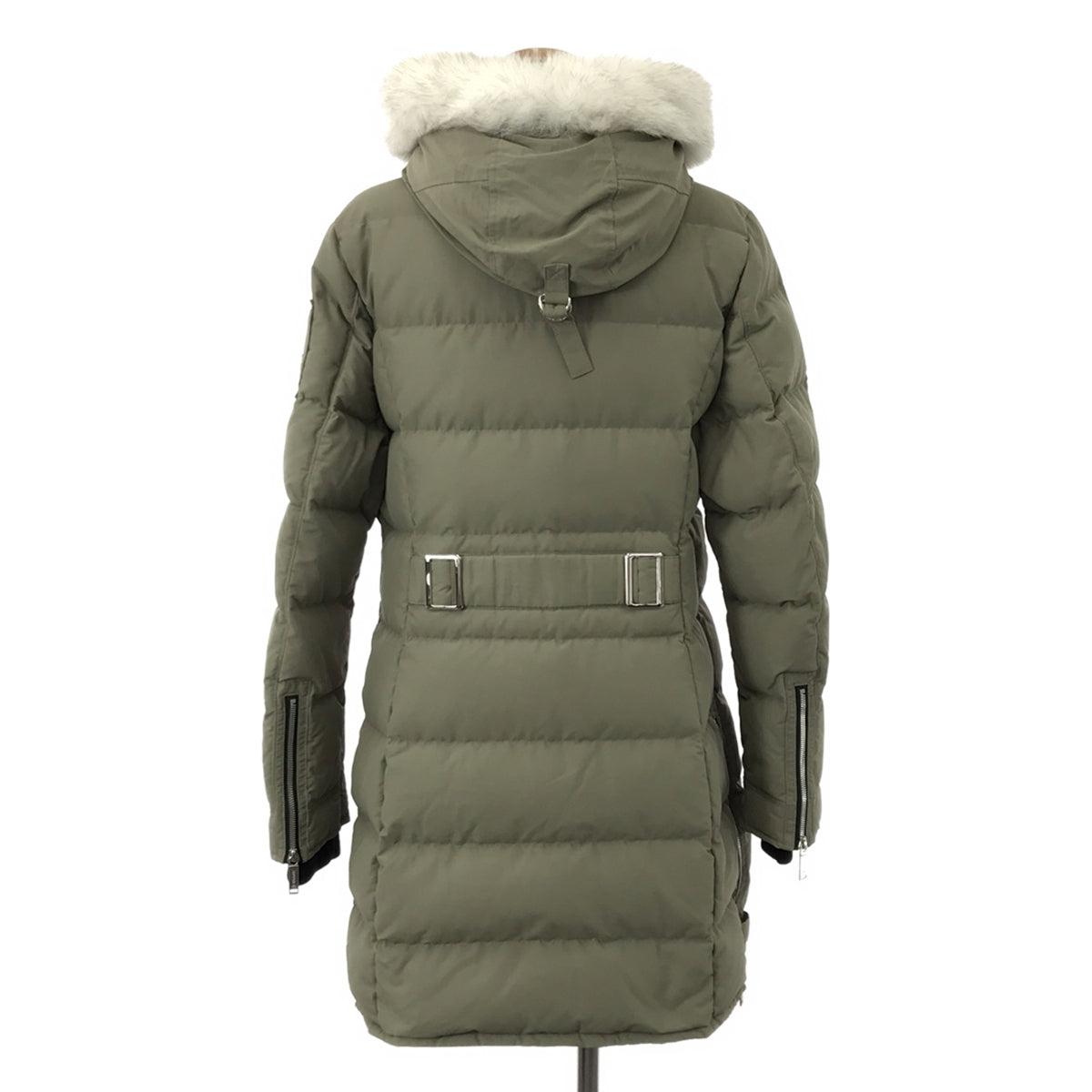 MOOSE KNUCKLES | Down coat with fox fur hood | L | Khaki | Women's