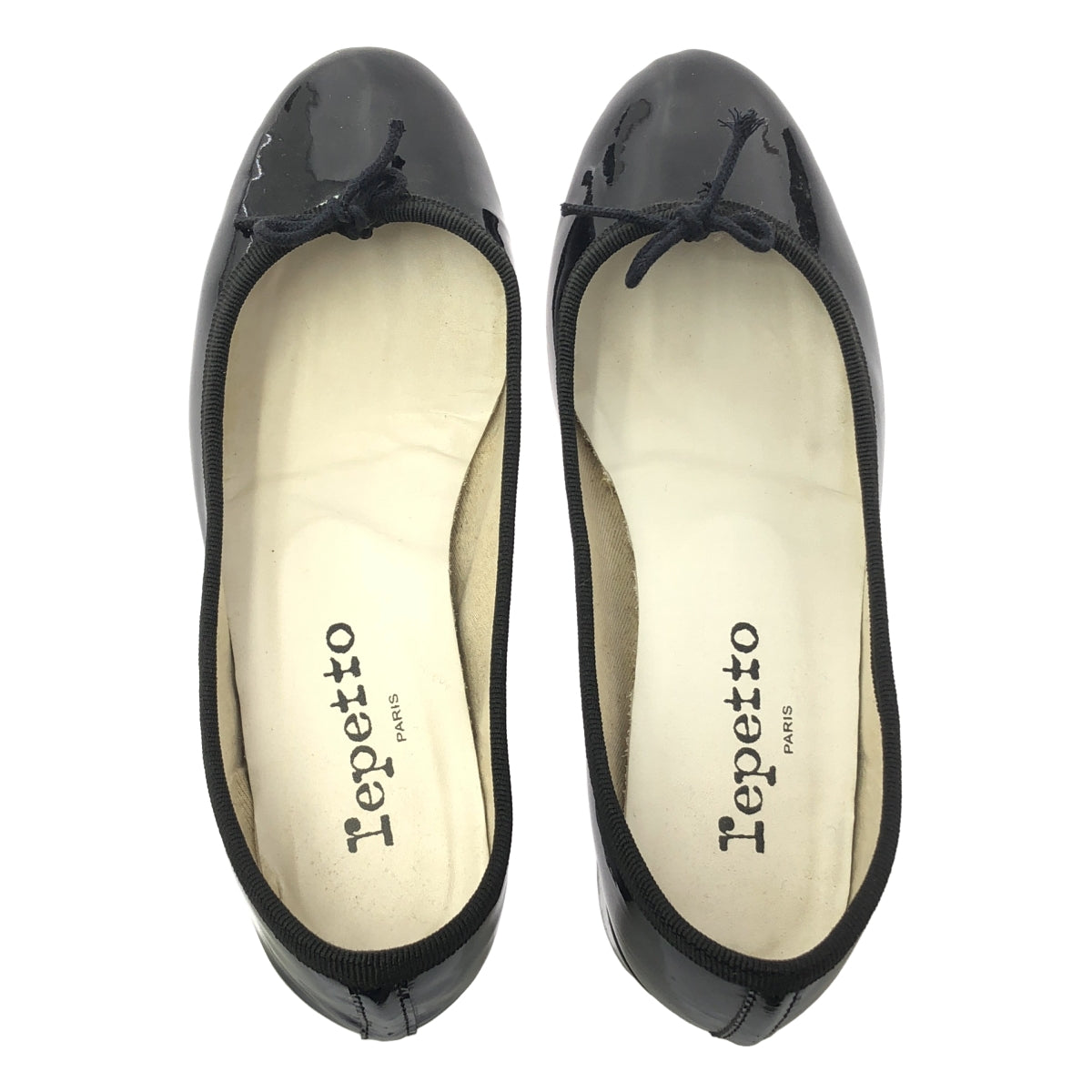 Repetto | 漆皮緞帶高跟芭蕾平底鞋 | 35碼 | 女款