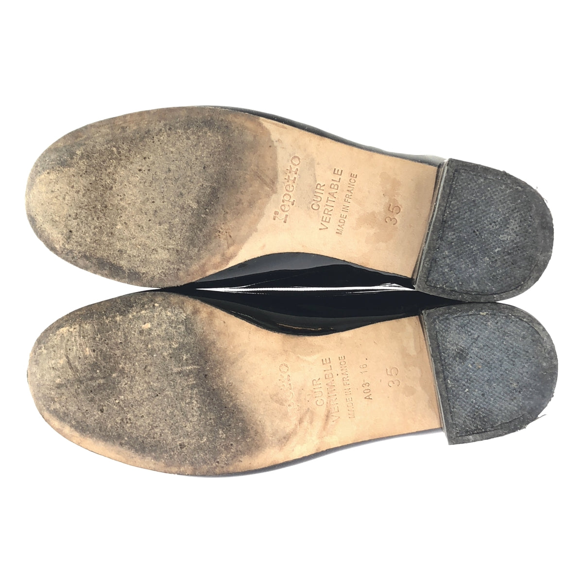 Repetto | 漆皮緞帶高跟芭蕾平底鞋 | 35碼 | 女款