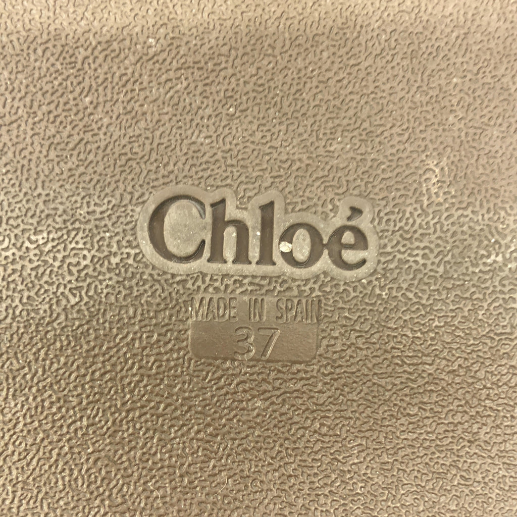Chloe / クロエ | WAVY SLIDES ムートン レザー サンダル | 37 | ブラウン/ベージュ | レディース