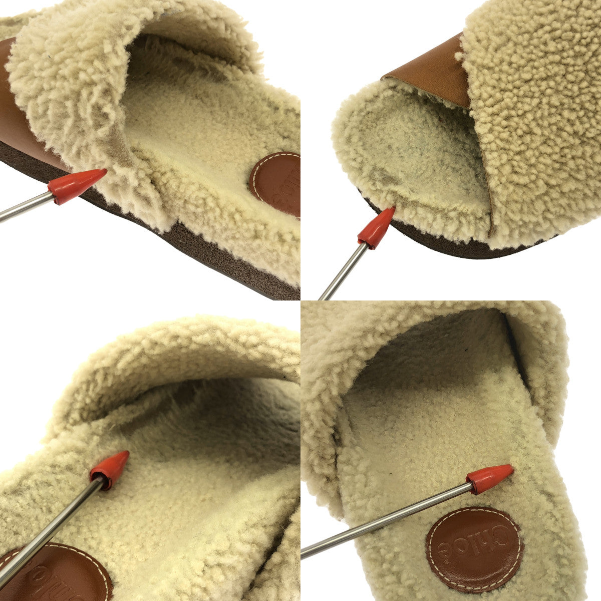 Chloe / クロエ | WAVY SLIDES ムートン レザー サンダル | 37
