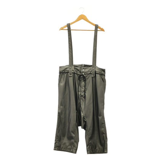 [New] prasthana / Prasthana | royal leather passive hang pants / pants | M | Charcoal gray | Men's