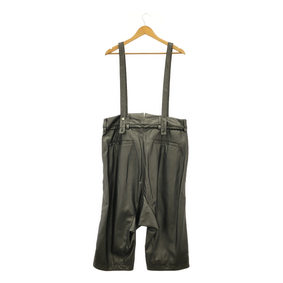 [New] prasthana / Prasthana | royal leather passive hang pants / pants | M | Charcoal gray | Men's