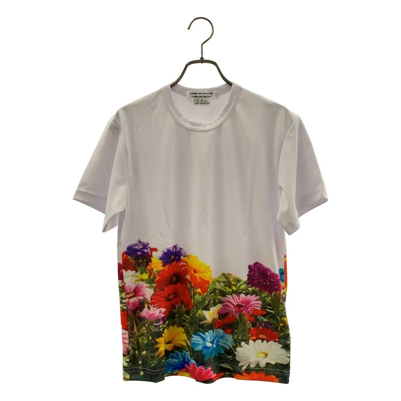 COMME des GARCONS COMME des GARCONS / 꼼꼼 | 꽃무늬 프린트 크루넥 컷ソー | XS | 여성