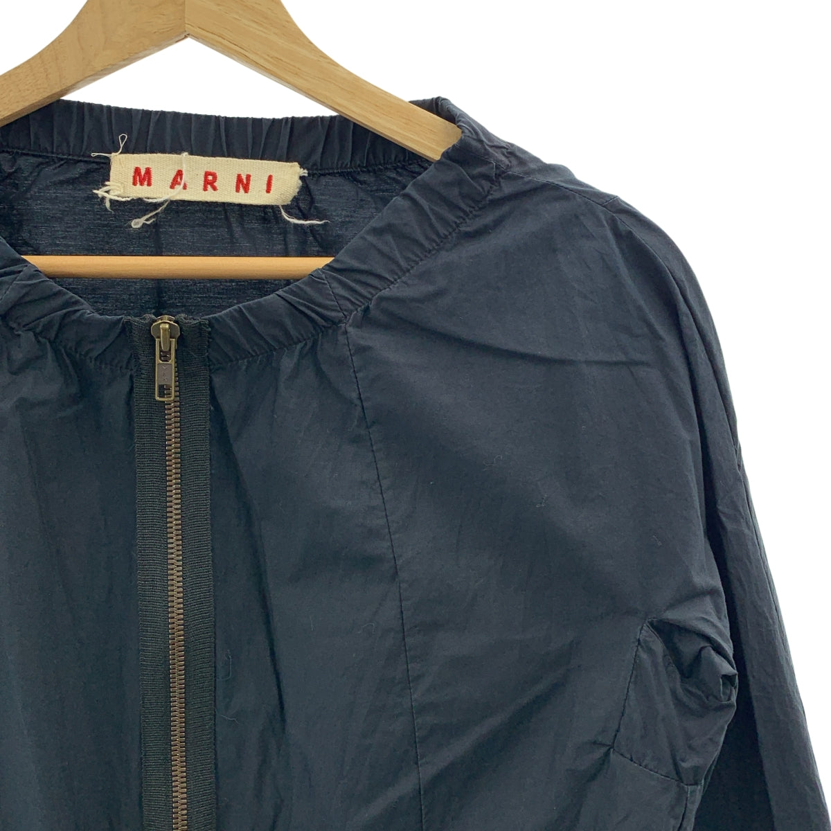 MARNI / マルニ | コットン ノーカラー ジップアップ ジャケット | 38 | レディース