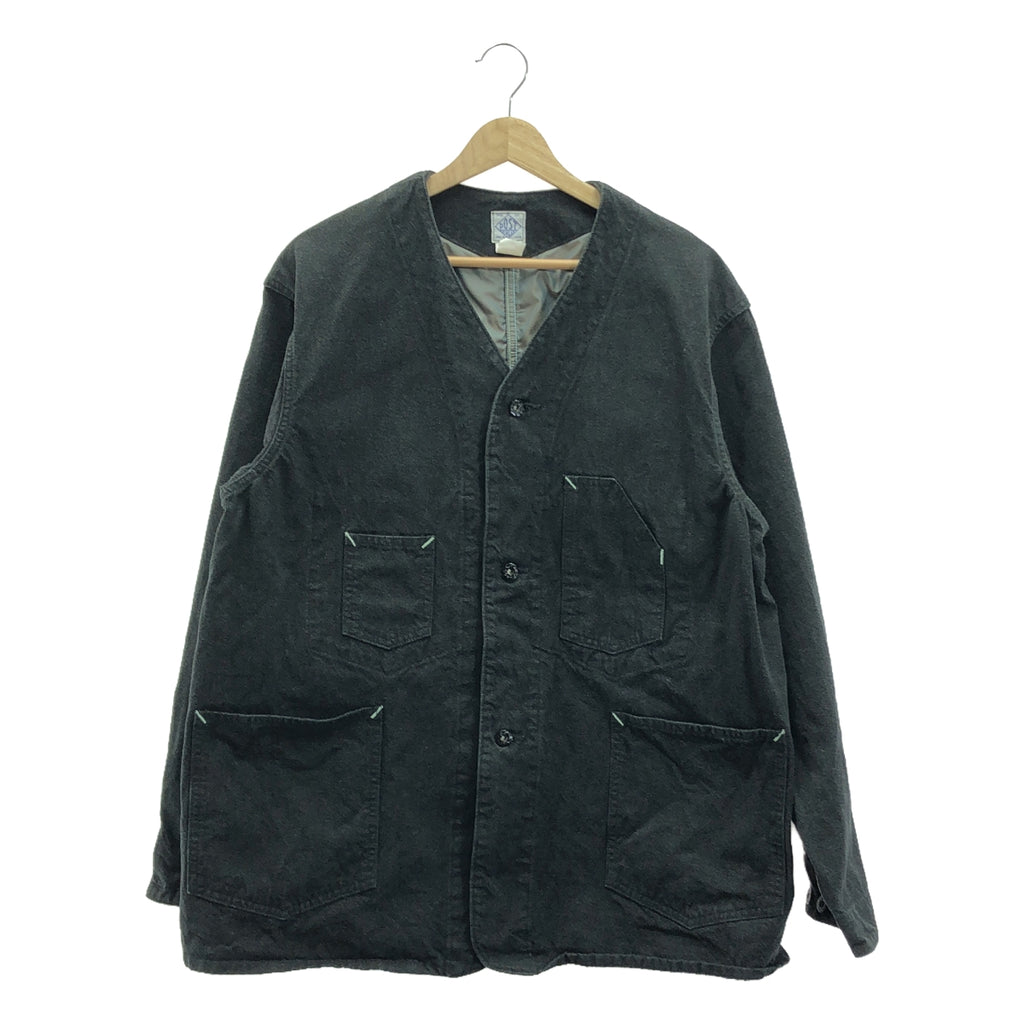POST O'ALLS / ポストオーバーオールズ | #3111DV-CC De Luxe Railroader 2 DV : cotton covert w/taffeta lining / カバーオール ジャケット / 総裏地 | L | charcoal | メンズ