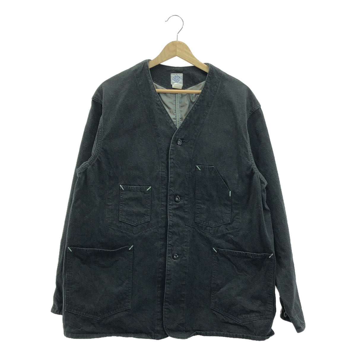 POST O'ALLS / ポストオーバーオールズ | #3111DV-CC De Luxe Railroader 2 DV : cotton covert w/taffeta lining / カバーオール ジャケット / 総裏地 | L | charcoal | メンズ