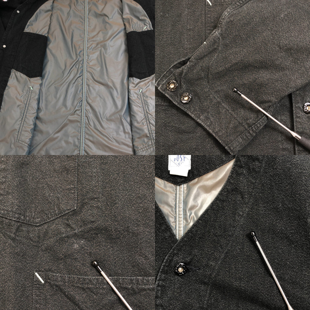 POST O'ALLS / ポストオーバーオールズ | #3111DV-CC De Luxe Railroader 2 DV : cotton covert w/taffeta lining / カバーオール ジャケット / 総裏地 | L | charcoal | メンズ