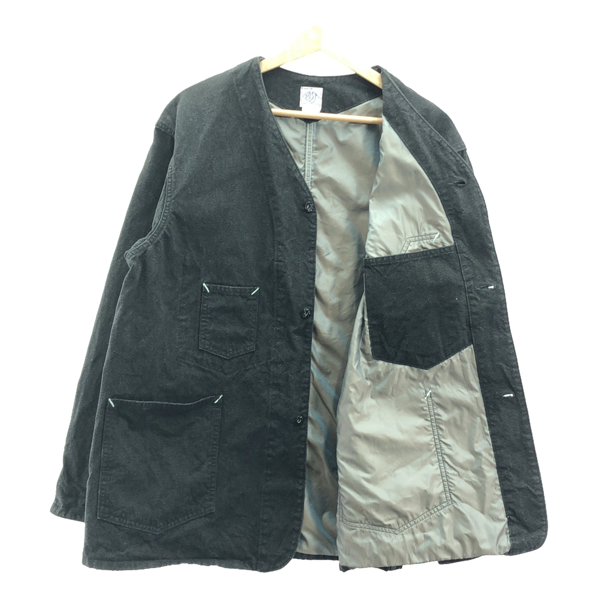 POST O'ALLS / ポストオーバーオールズ | #3111DV-CC De Luxe Railroader 2 DV : cotton covert w/taffeta lining / カバーオール ジャケット / 総裏地 | L | charcoal | メンズ