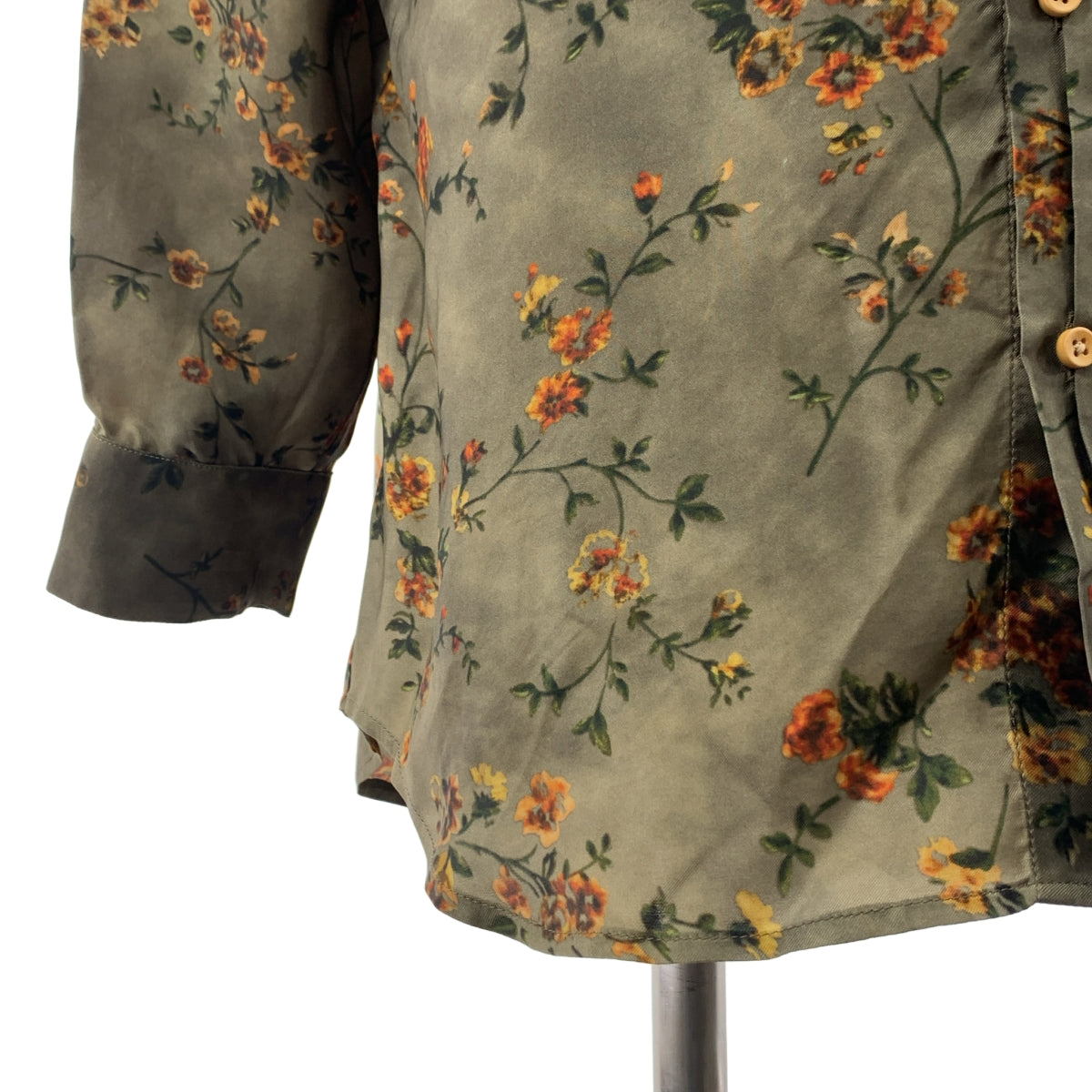 【美品】  UMA WANG / ユマワン | ビスコース レーヨン 総柄 オーバーシルエット シャツ | S | グレー系 | メンズ