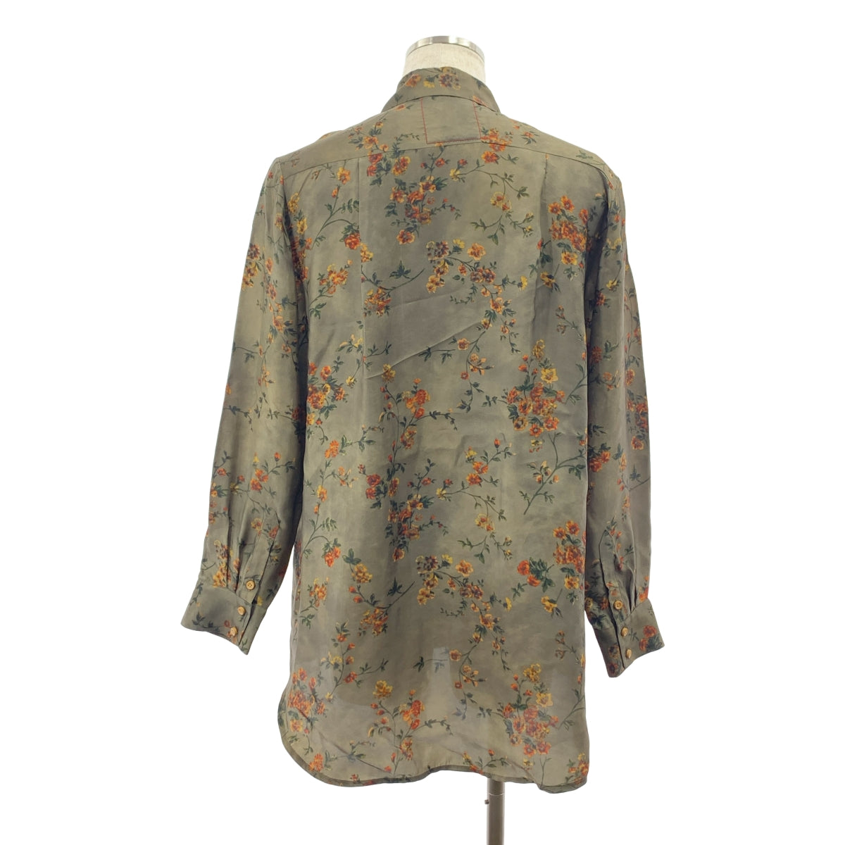 【美品】  UMA WANG / ユマワン | ビスコース レーヨン 総柄 オーバーシルエット シャツ | S | グレー系 | メンズ