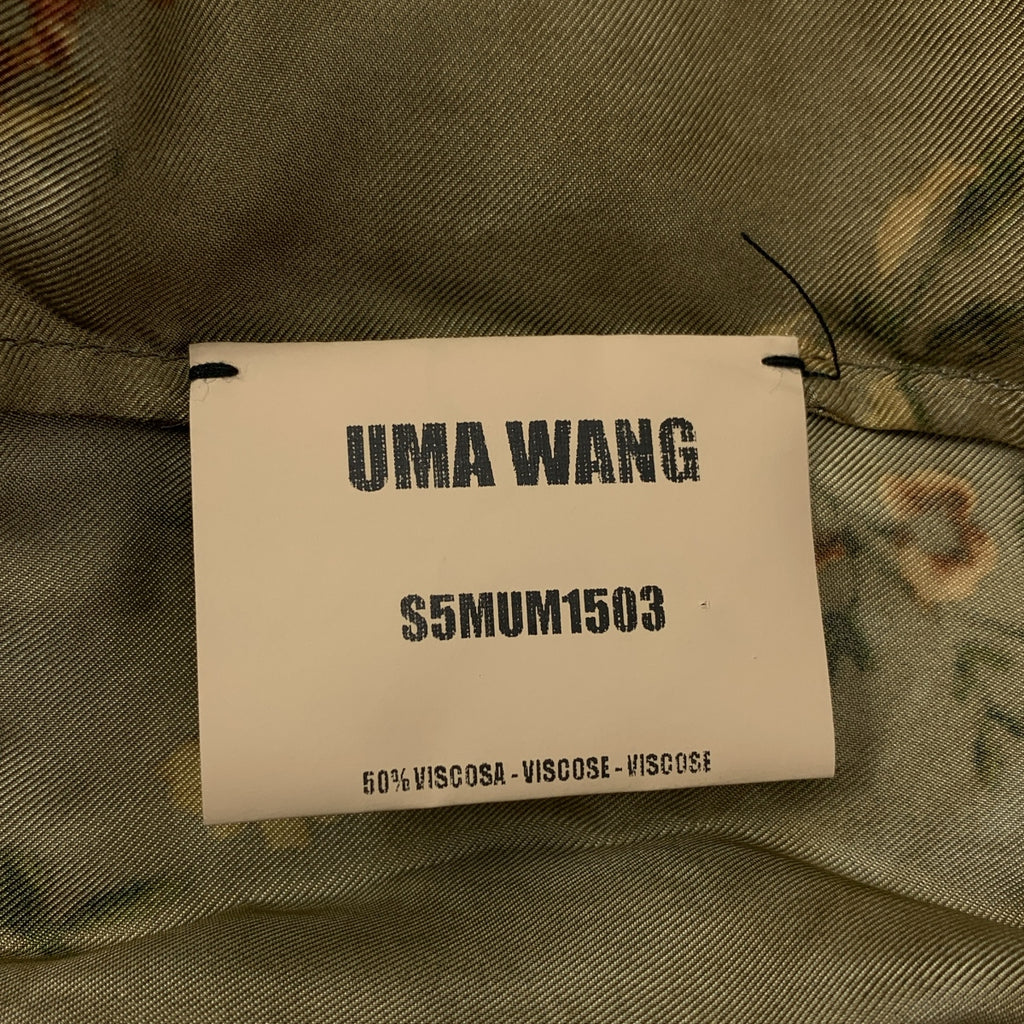 【美品】  UMA WANG / ユマワン | ビスコース レーヨン 総柄 オーバーシルエット シャツ | S | グレー系 | メンズ