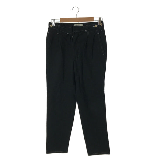 The crooked tailor | Cotton 2-pleat slacks | Black | Men's