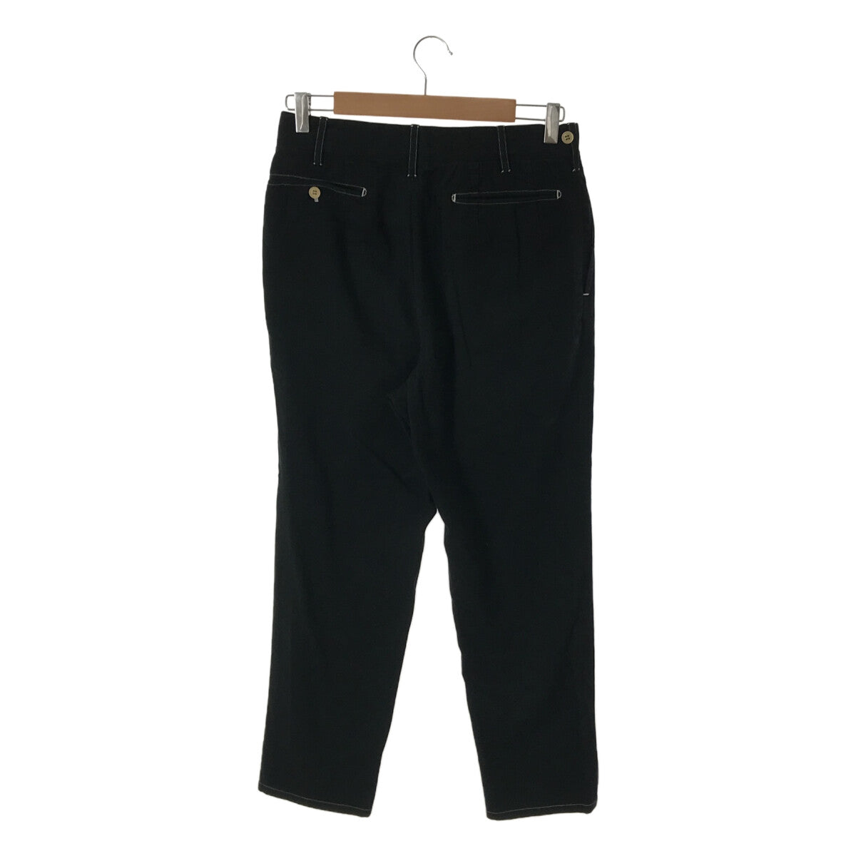 The crooked tailor | Cotton 2-pleat slacks | Black | Men's