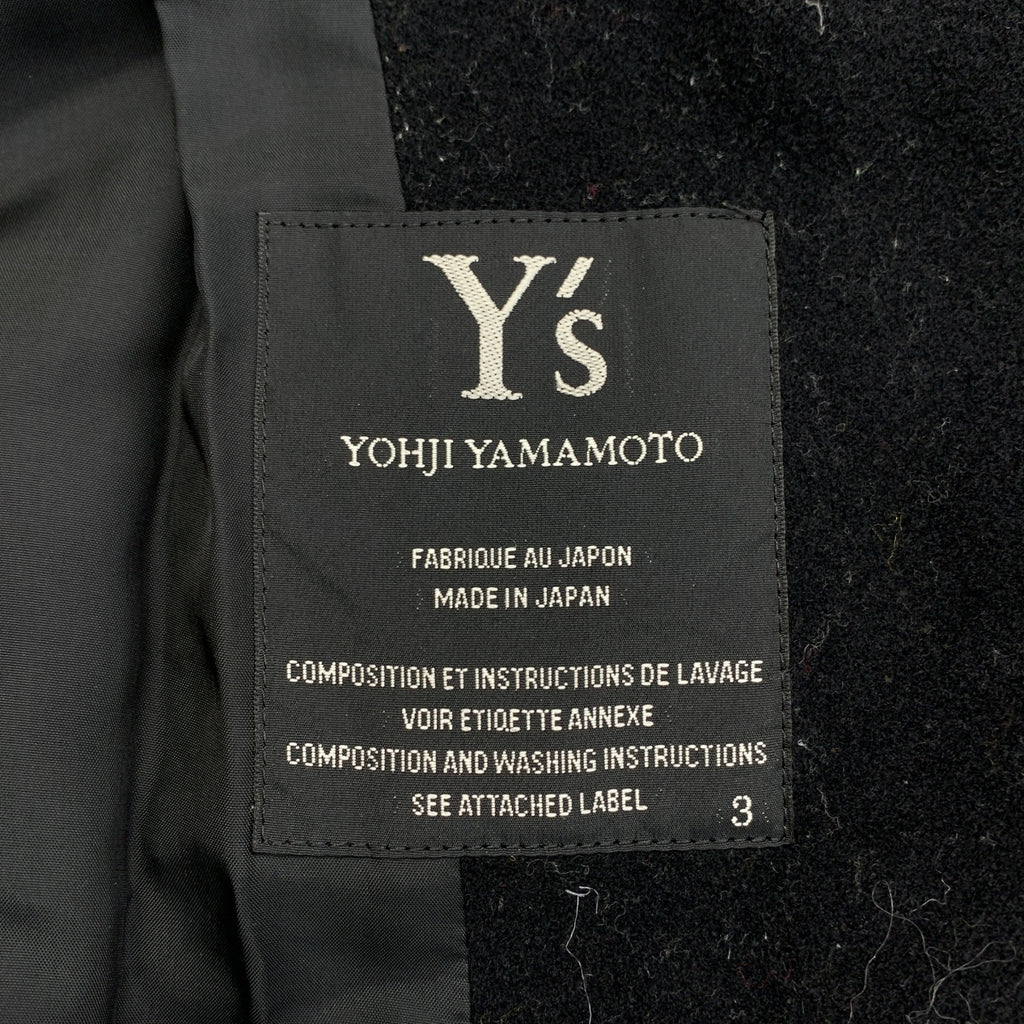 Y's / Y's Yohji Yamamoto | 1996 秋冬系列 | 羊毛圓領大衣 | 3 碼 | 女款