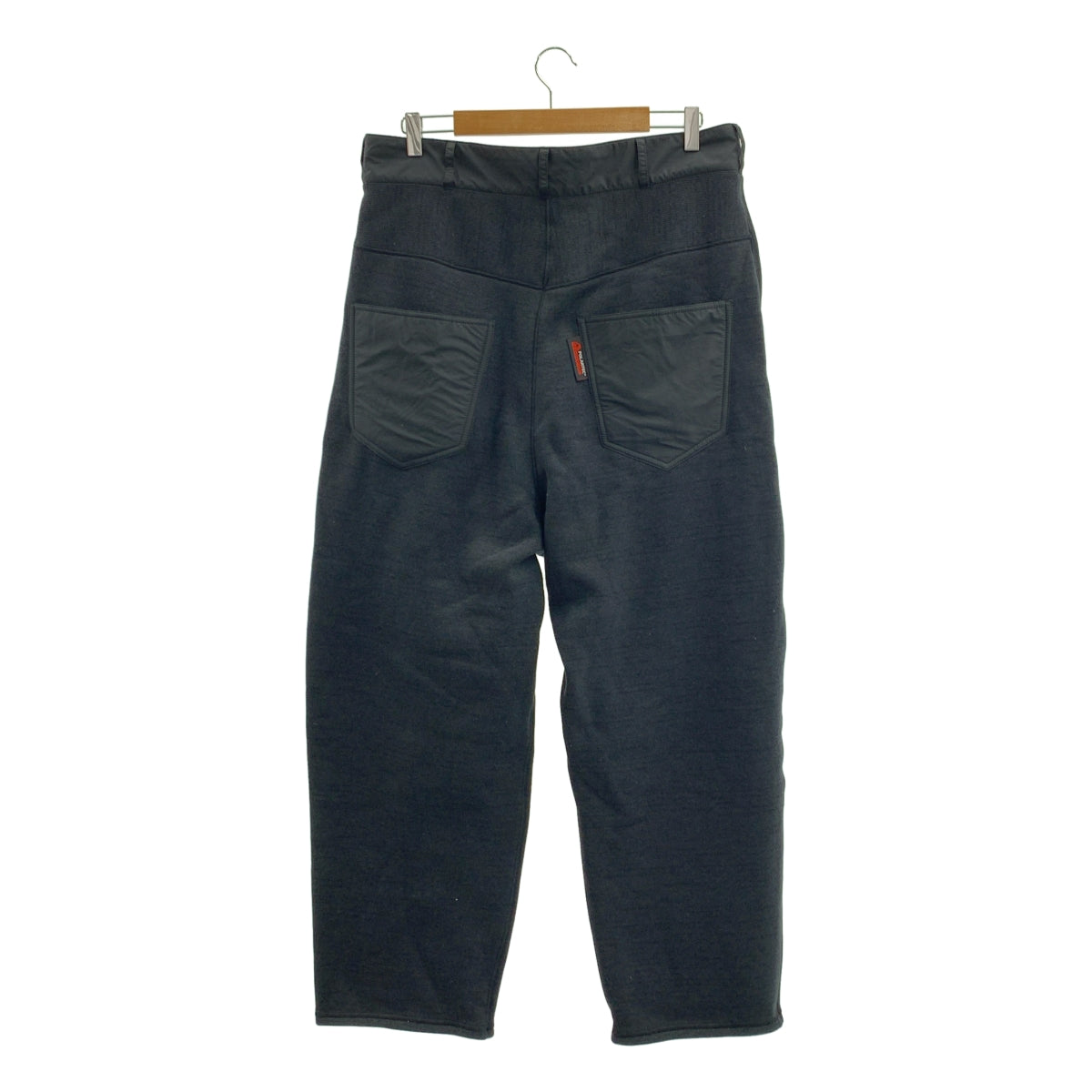 [如新] COMME des GARÇONS HOMME | 2021 秋冬 | POLARTEC 褶邊寬褲 | L 號 |黑色|男士