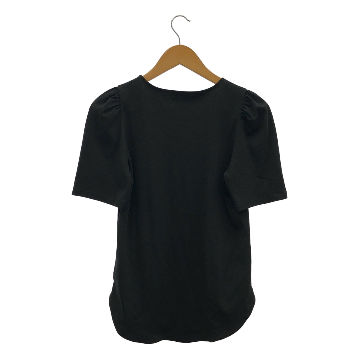 theory / セオリー | Clinton Knit N SS Ruched Tee カットソー | S | ブラック | レディース