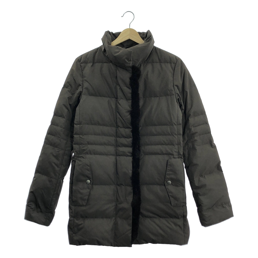 BURBERRY LONDON / バーバリーロンドン | ノバチェック ファー ダウンジャケット | 38 | ダークブラウン | レディース