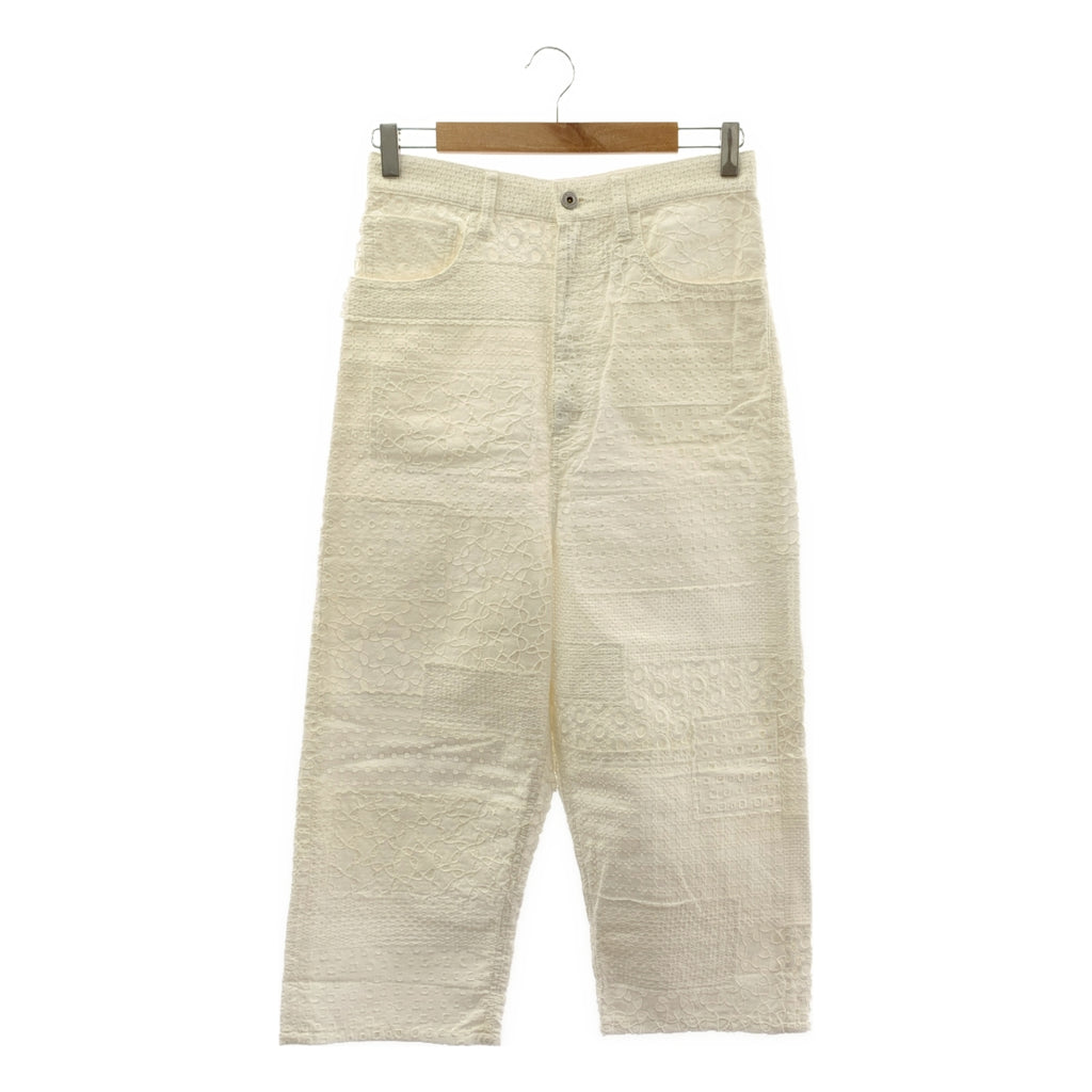 JUNYA WATANABE COMME des GARCONS / ジュンヤワタナベ | 2016SS | レース パッチワーク サルエルパンツ | XS | ホワイト | レディース