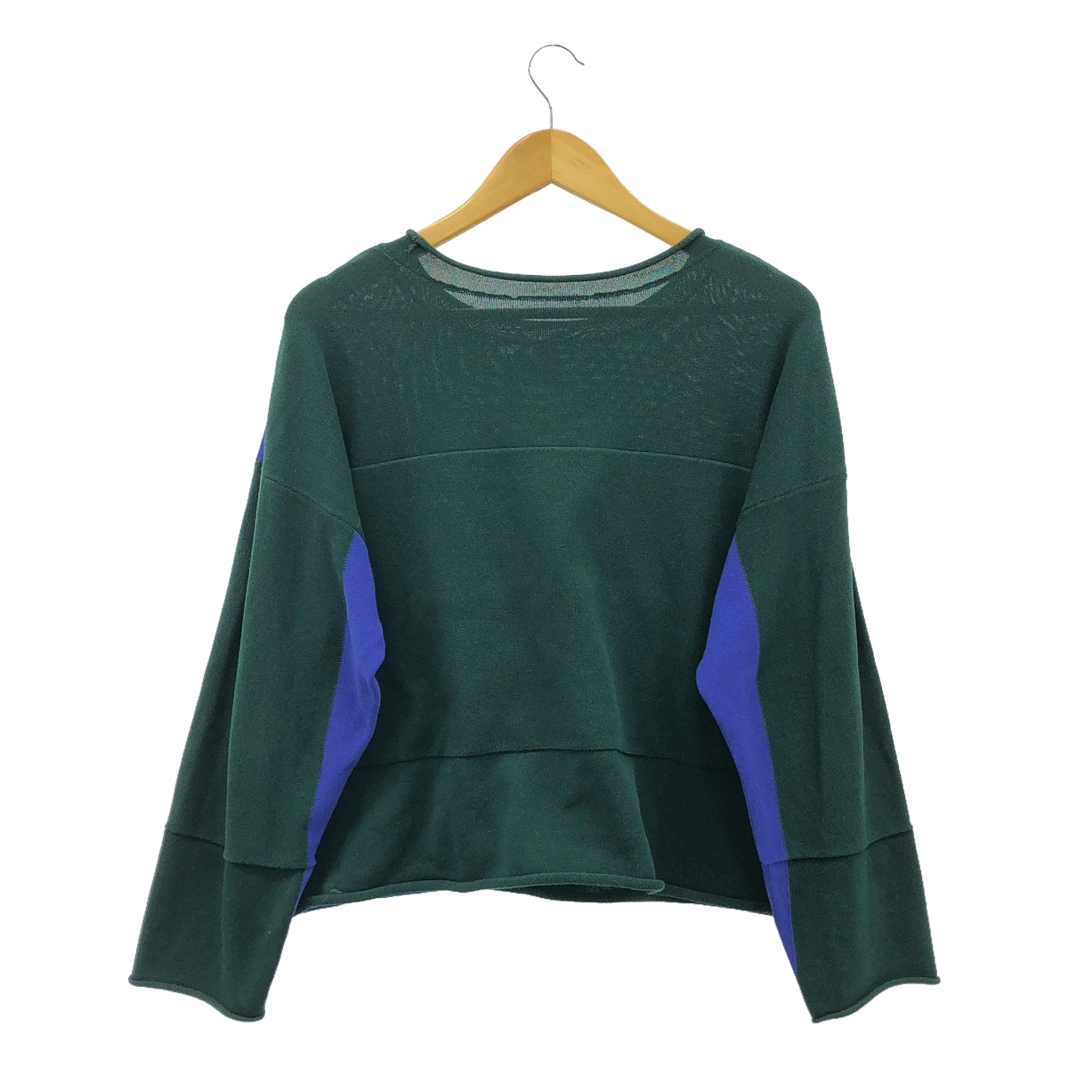 PLEATS PLEASE ISSEY MIYAKE | POCKET KNIT Bicolor Knit | 3 | Green/Purple | Women's