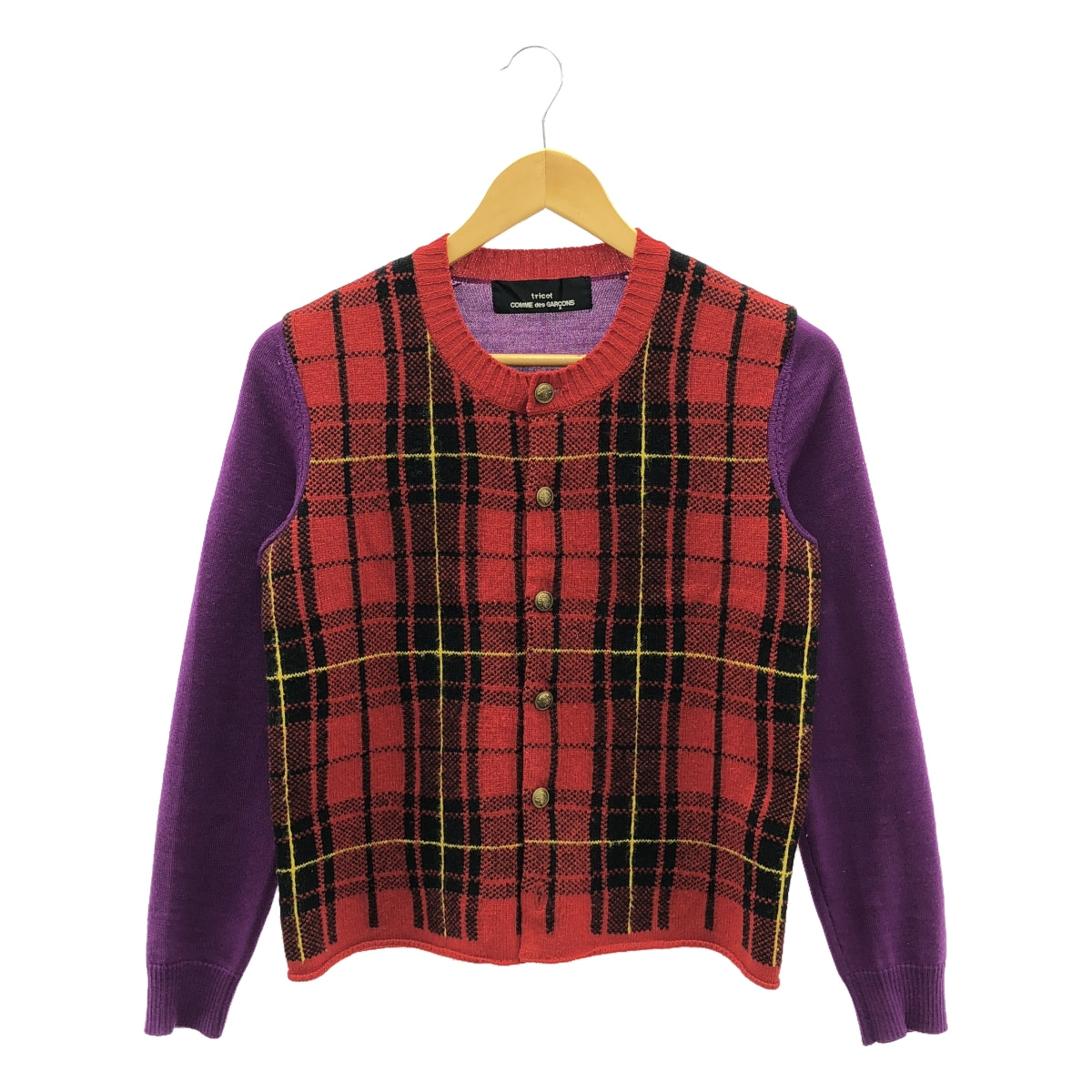 tricot COMME des GARCONS | 2011AW | Tartan check crew neck cardigan |