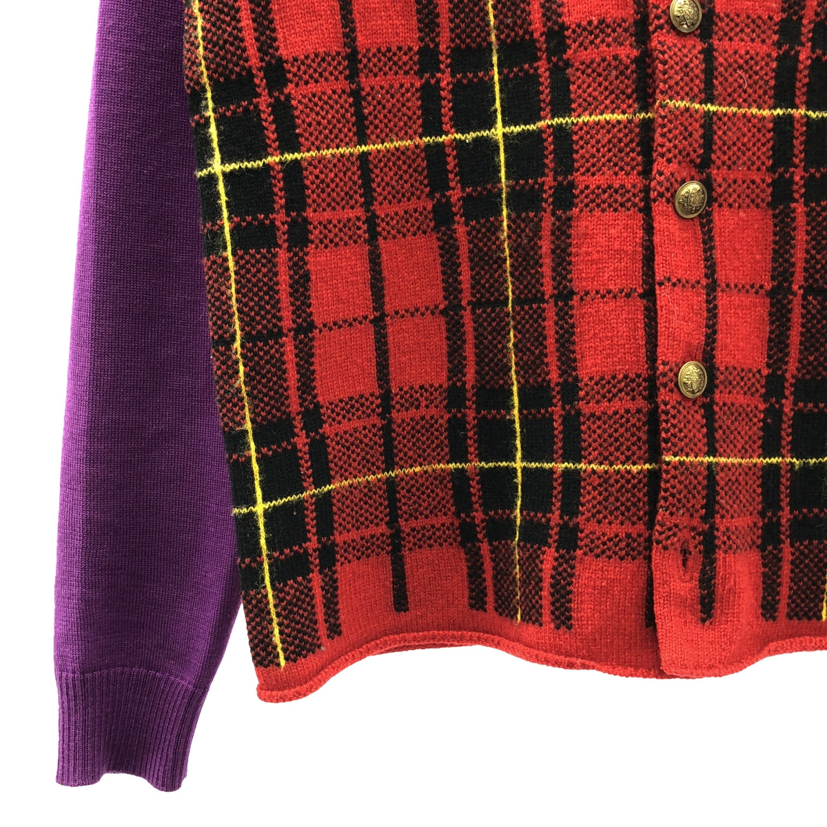 tricot COMME des GARCONS | 2011AW | Tartan check crew neck cardigan |