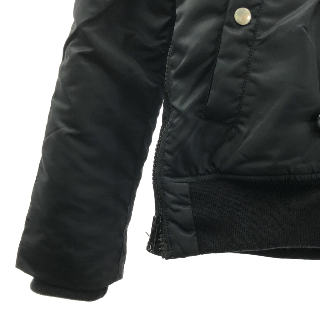 Moonage Devilment | 超大款牛皮軍裝飛行外套/連帽衫 | 44碼 | 黑色 | 男款