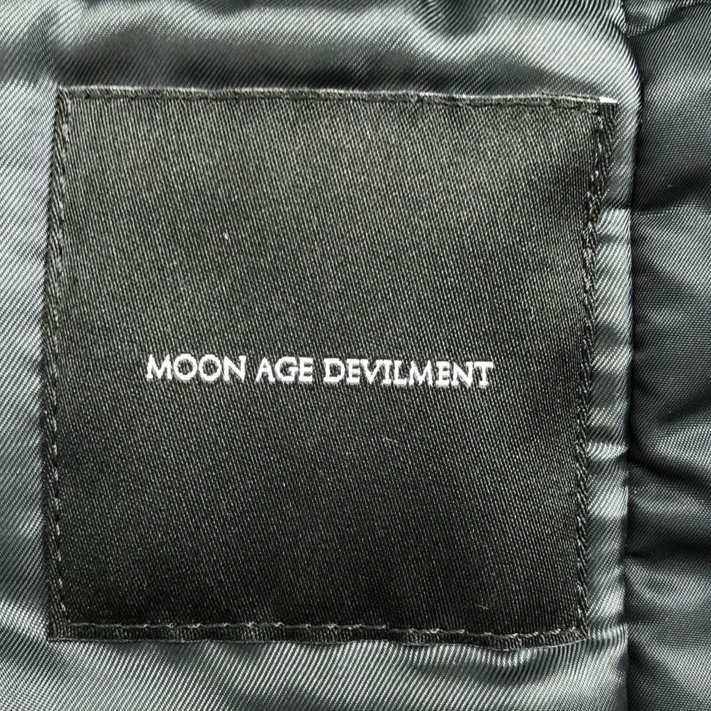 Moonage Devilment | 超大款牛皮軍裝飛行外套/連帽衫 | 44碼 | 黑色 | 男款