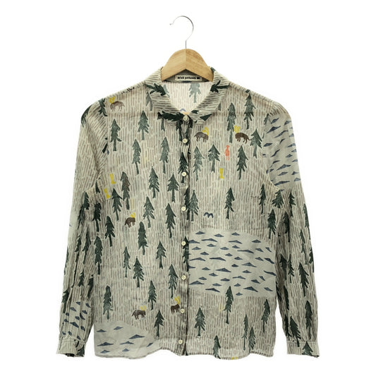 mina perhonen | 2018-19 a/w | one day / voile print shirt blouse | 36 | women's